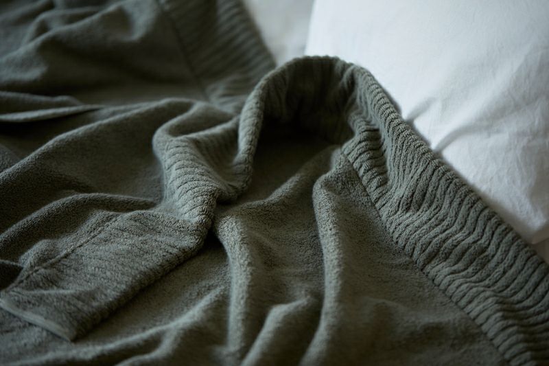 オーガニック732タオルケットダークグレイ